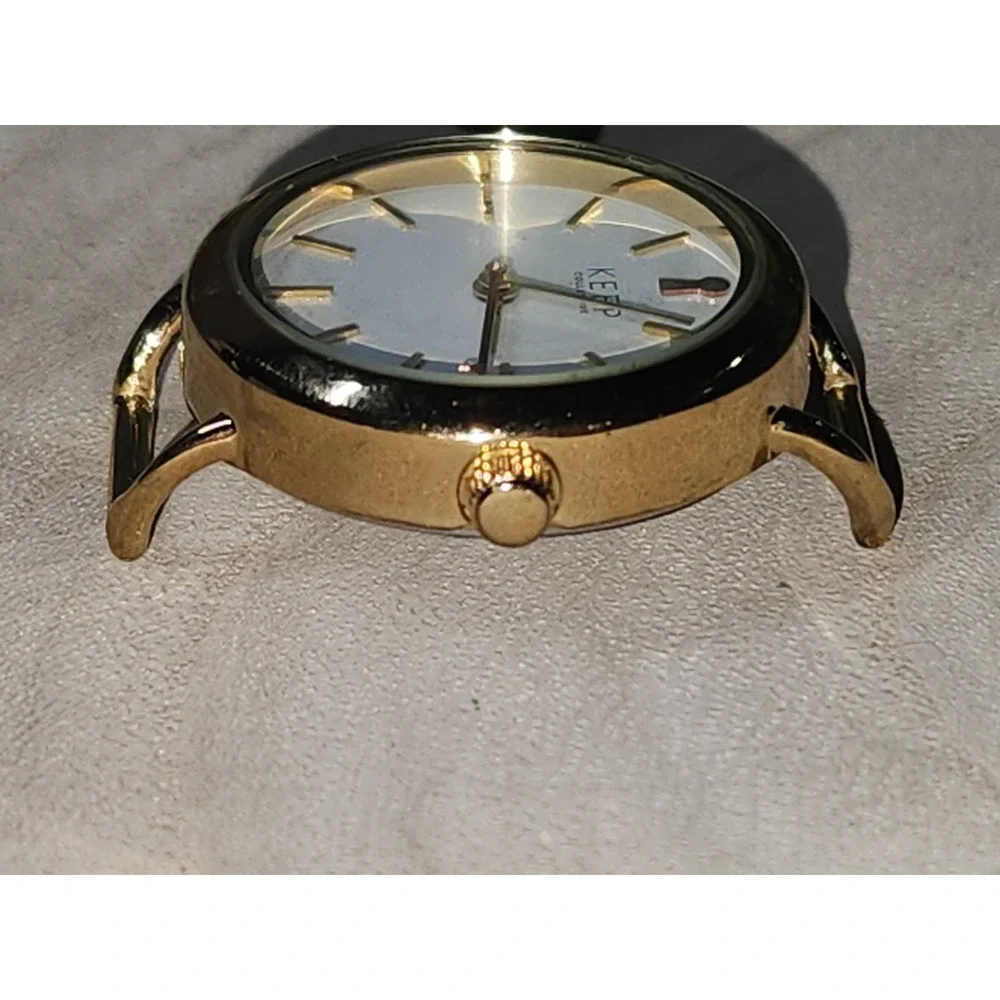 KEEP Collective Round Rose Gold TimeKey Watch w White & Rose Gold Accents